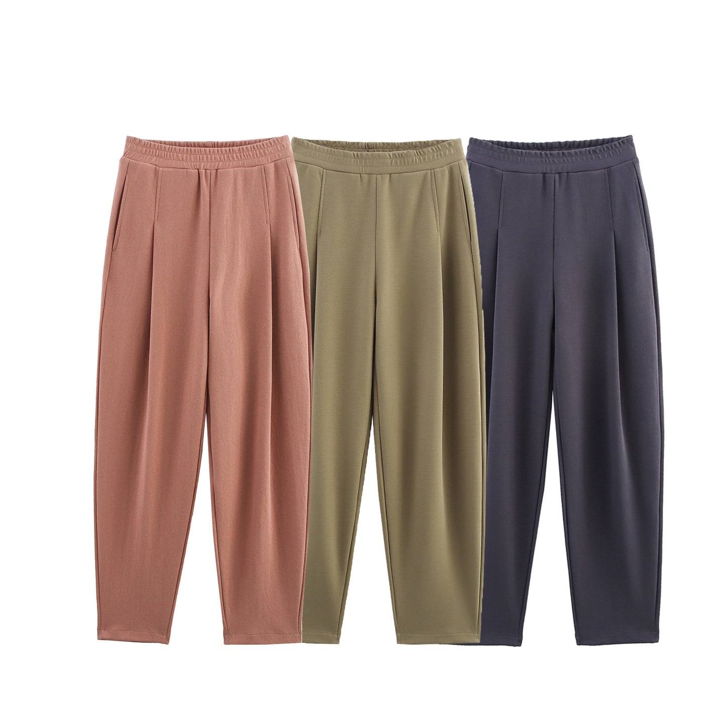 Washed Double-sided Cloth T-shirt Washed Pleated Pants Two-piece Suit